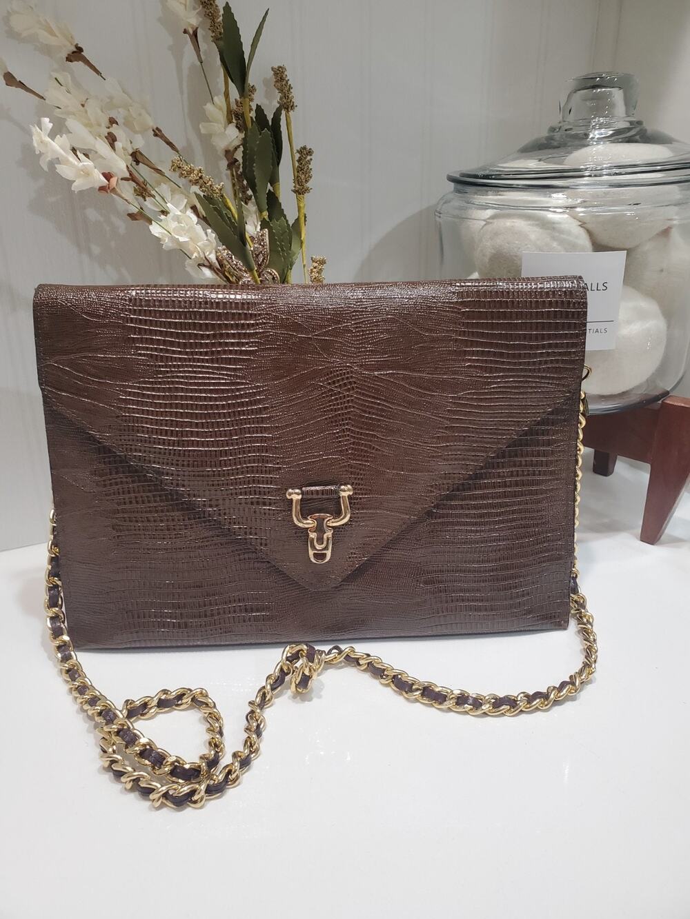 Vintage Croc Print Classy Purse